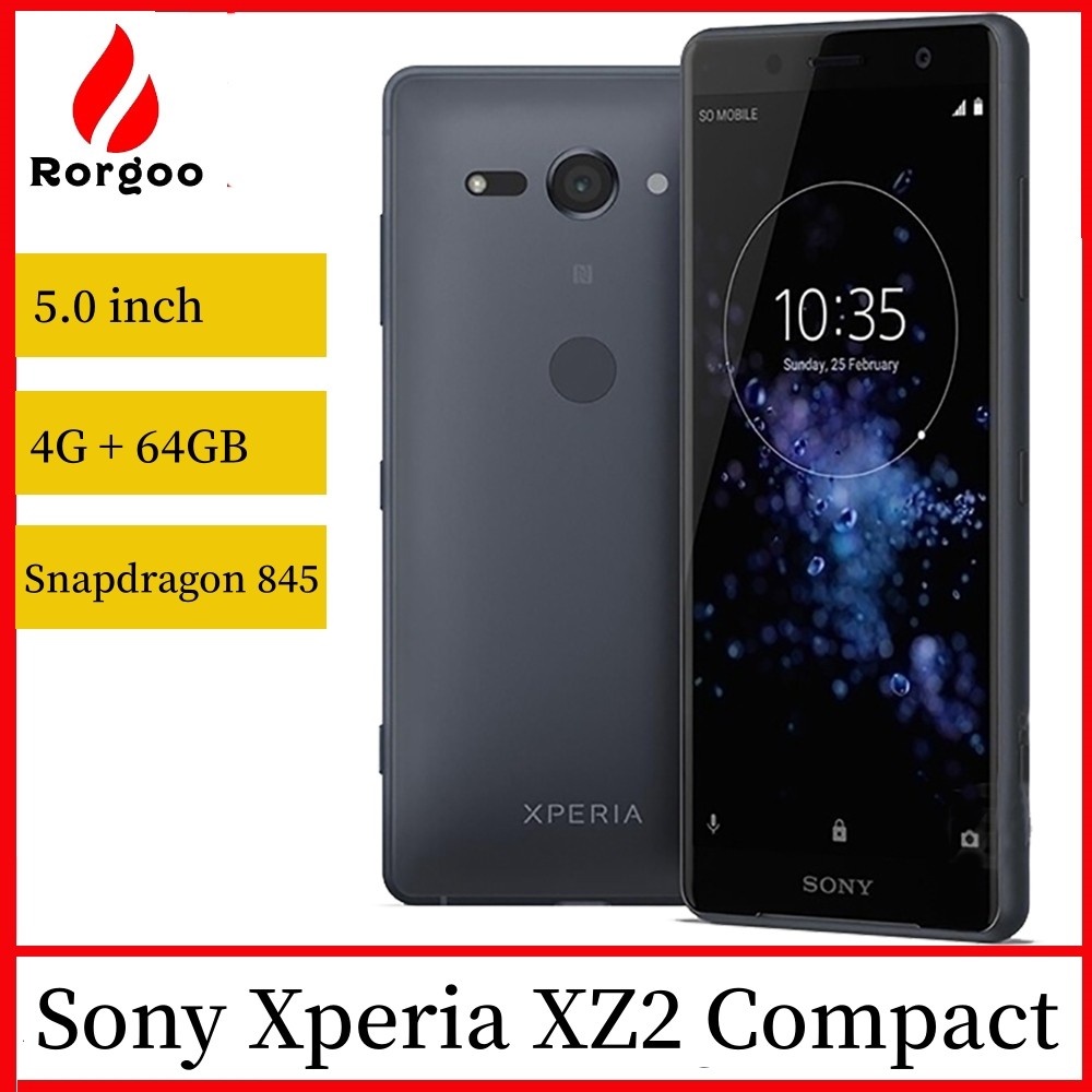 Sony Xperia XZ2 Compact SO-05K H8314 H8324 4G Original Mobile Phone 5.0'' 4GB+64GB Single/Dual SIM