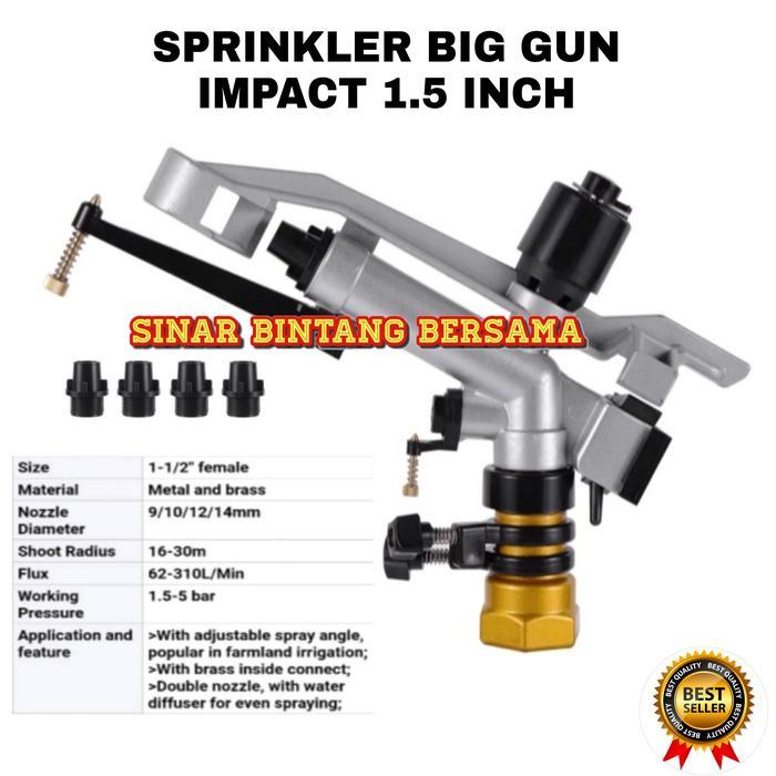 Sprinkler Big Gun Impact 1.5 Inch Sprinkler Pertanian