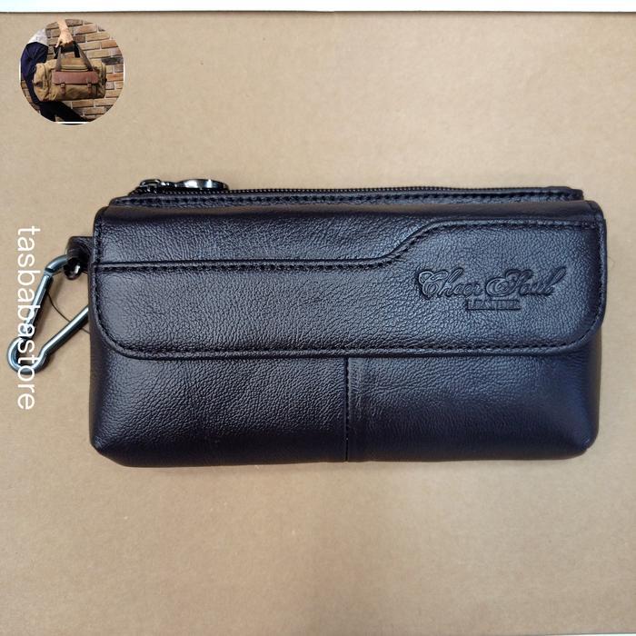 Dompet Minimalis Sarung Hp Pinggang Pria Kulit Asli Hp Pria Dompet Hp Horizontal 2525