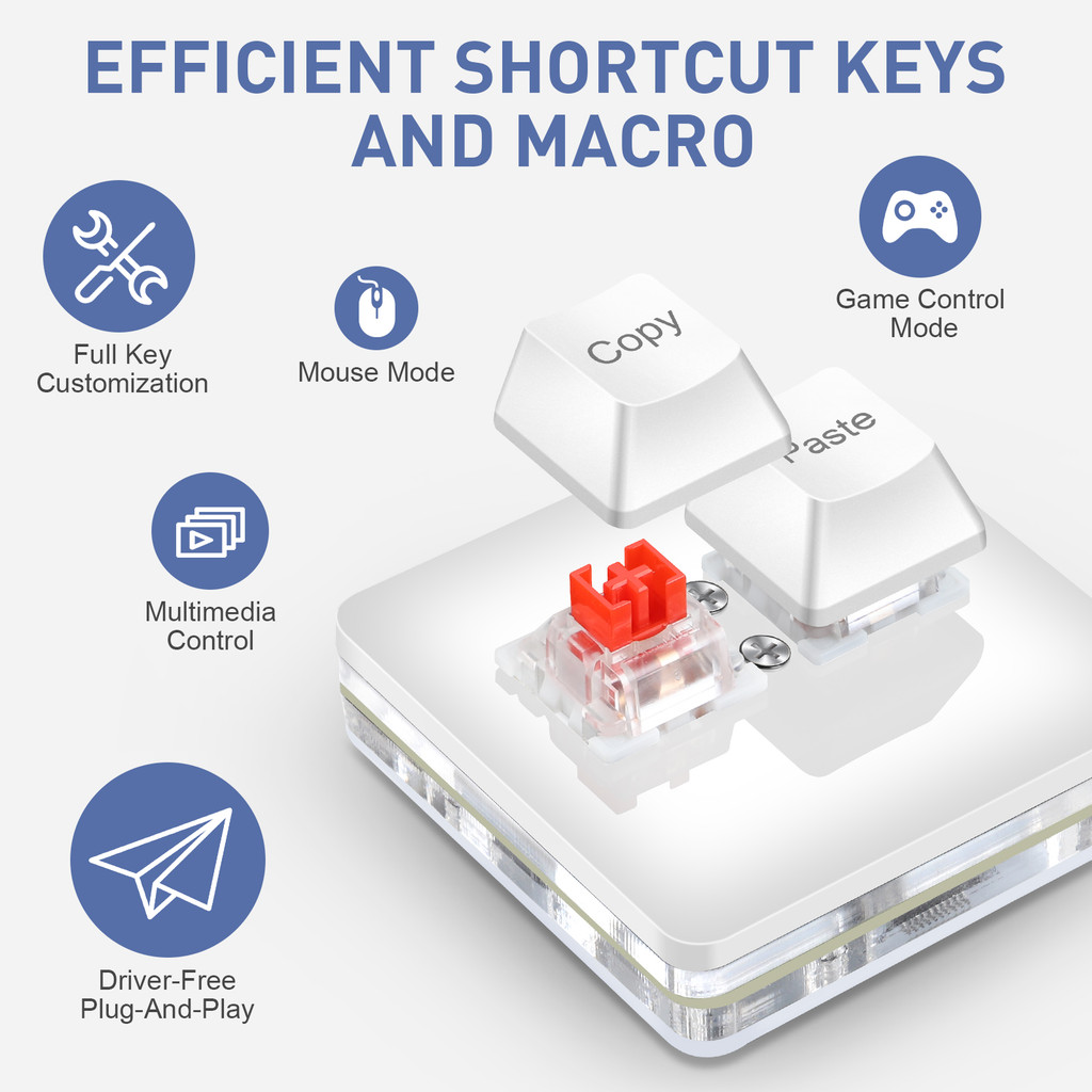 SAYODEVICE Copy Paste Mini Shortcut Key Office Work Macros Keypad OSU Rhythm Game Keypad Gaming USB