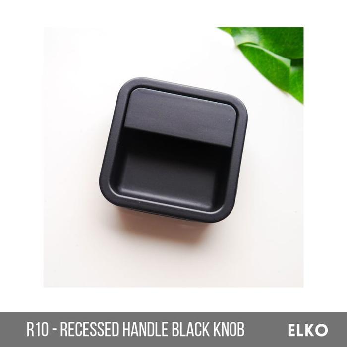"New" Etivo R10 Recessed Handle Pair Black Tarikan Laci Tanam Gagang Lemari
