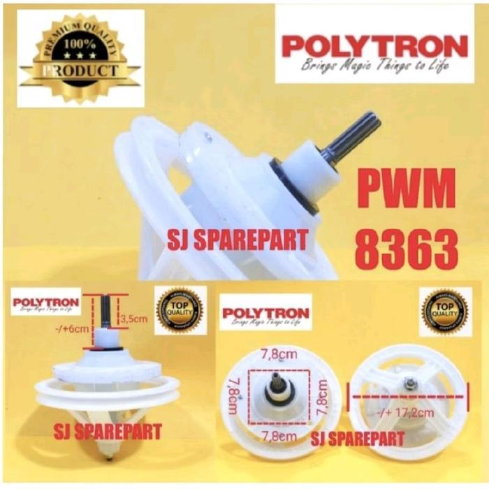 Gearbox Mesin Cuci Polytron 2 Tabung Pwm 8363