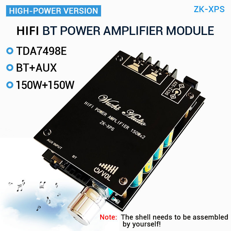 TDA7498E 2*150W Audio Power Amplifier BT 5.0 Stereo Subwoofer HiFi Class D Digital Music Home