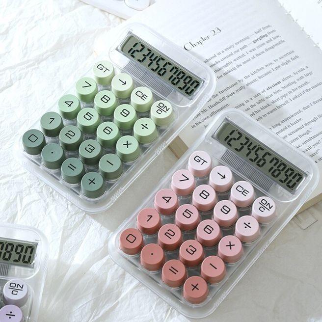 [MILOLI] MECHANICAL PUSHBUTTON CALCULATOR Desain Large Minimalis Portable Kalkulator Alat Hitung
