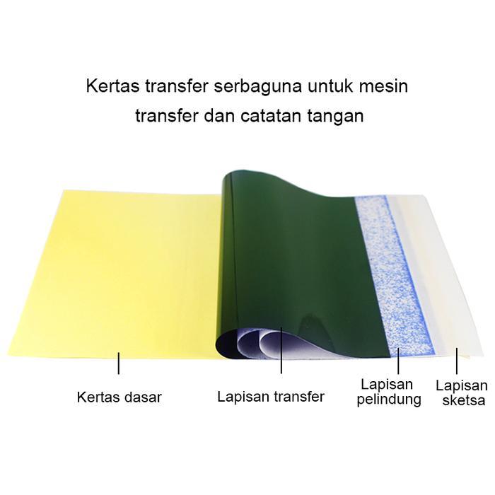 [10pcs] Kertas Transfer Tattoo Kertas Karbon Tattoo Kertas Transfer Termal Stensil Tattoo DIY