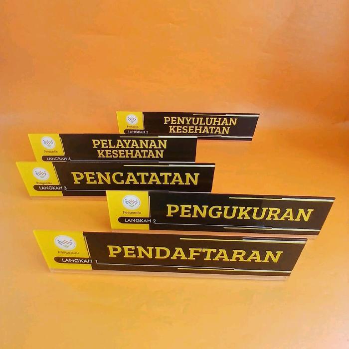 Paket Akrilik Papan Meja Posyandu - 1 Set Akrilik Papan Meja Pelayanan Posyandu - Bahan Akrilik