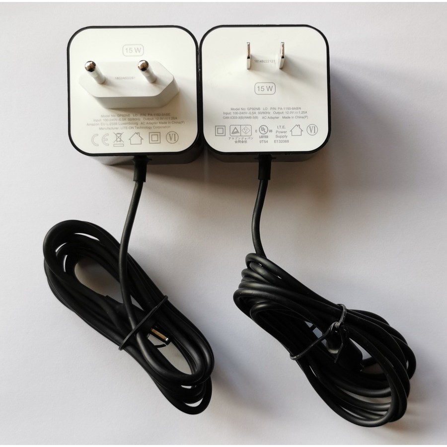 Used AC Adapter Power Supply Charger Cord 15W For Echo Spot Amazon-Show 5 Dot 3rd Gen Fire TV Cube