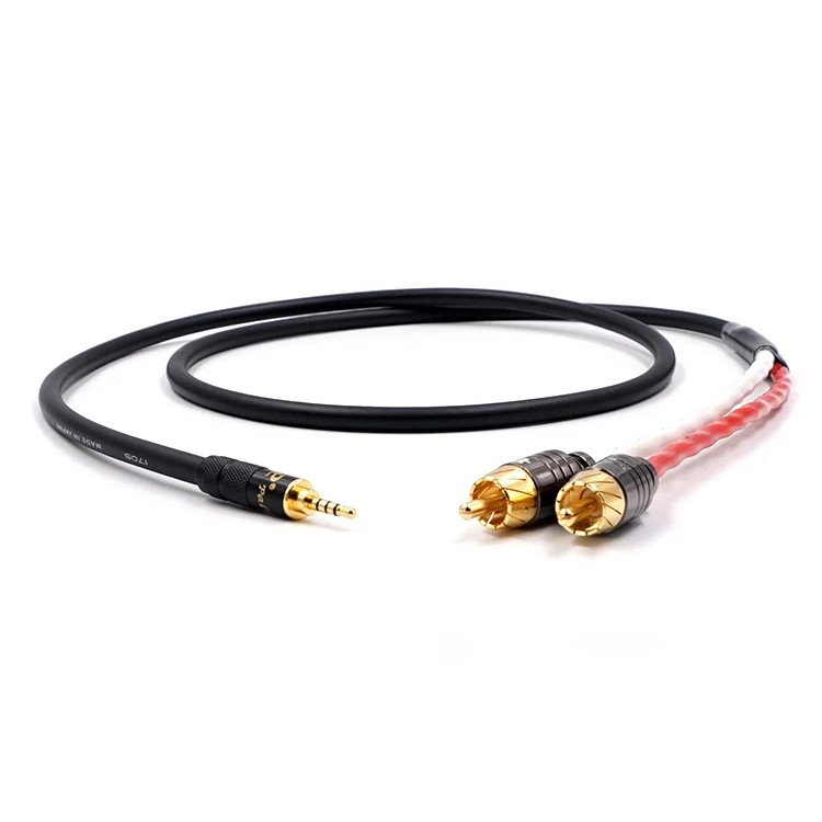 A53 HIFI TRRS Balanced 2.5mm to 2 RCA Male Audio Cable For Cayin N5 Iriver AK240 AK380 AK120II Amp O