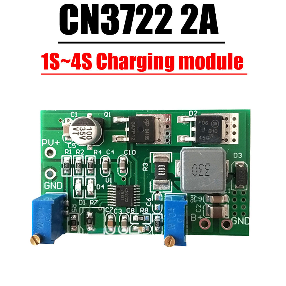 90W CN3722 2A Charging Module 12V 24V MPPT Solar Panel Controller 1S 2S 3S 4S Lifepo4 Li-ion Lithium