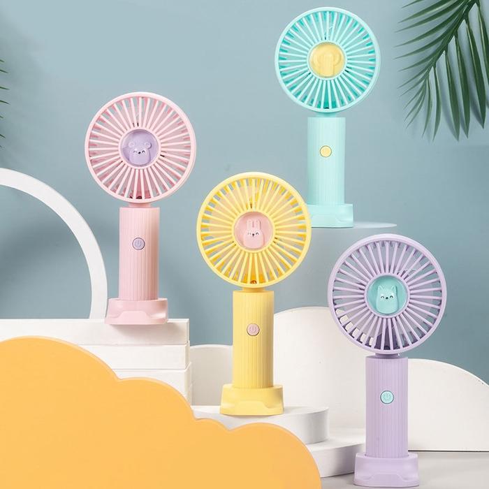 Bisa Cod Ki5663 Kipas Mini Genggam Portable Karakter / Kipas Angin Kecil Mini Fan Genggam Tangan