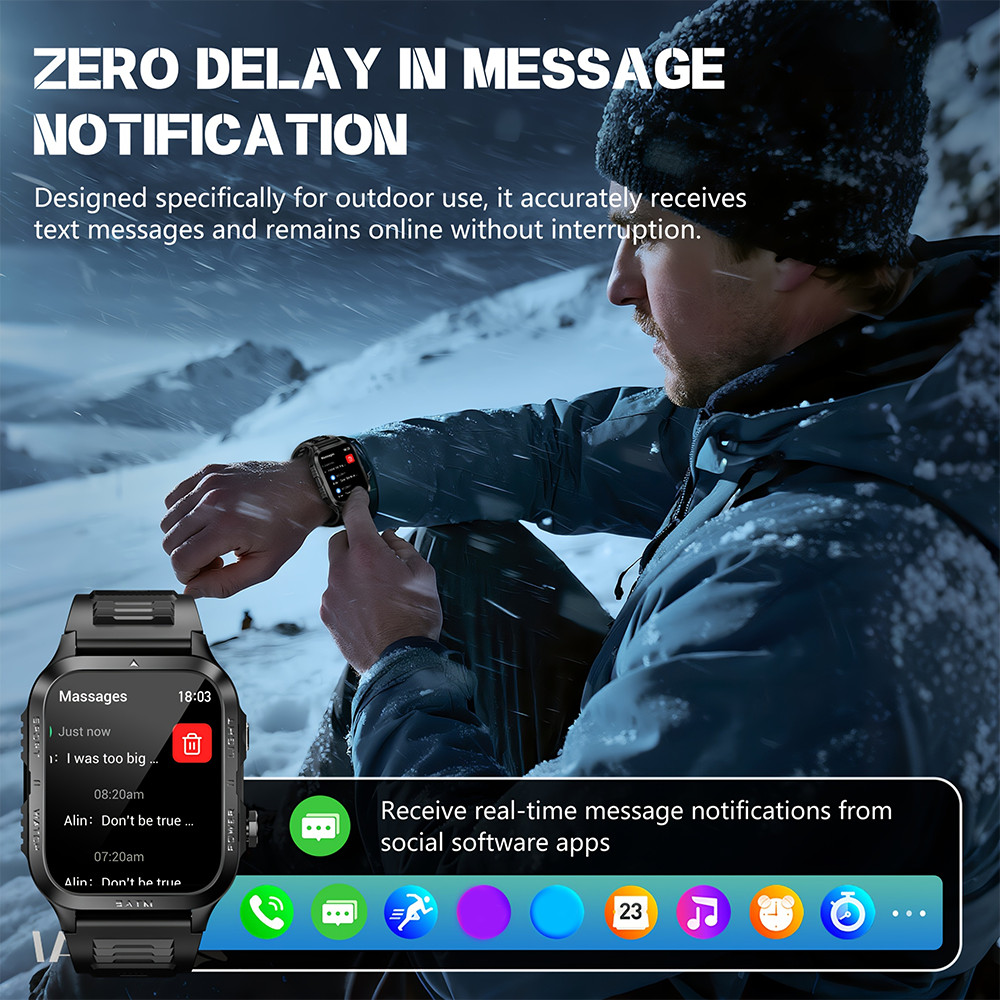2025 New LED Men's Smartwatch Bluetooth Talking Smartwatch Multi Sport Mode Health Monitor Outdoor