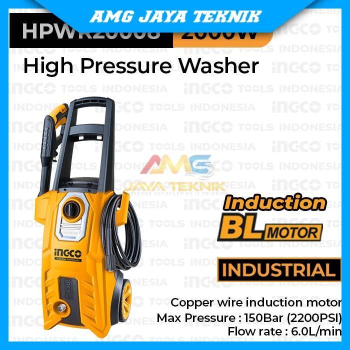 Mesin Cuci Steam Mobil Brushless Jet Cleaner (150 Bar) INGCO HPWR20008