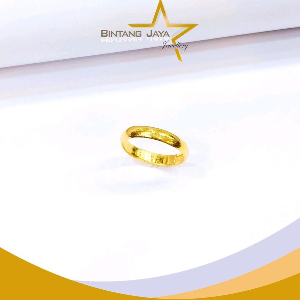 Cincin Emas Belah Rotan TA 0.21 - Kadar LM99 - Berat 4,02gr - Size 17 - Standar kemurnian tertinggi 