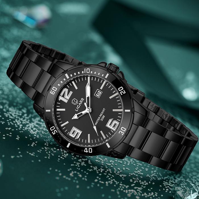 TERBARU LICARR Jam Tangan Wanita Merek Kuarsa Stainless Steel Anti Air Santai Tanggal Jam Tangan