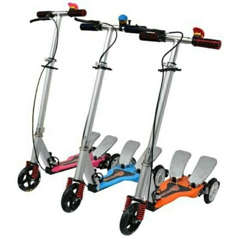 Scooter anak otoped dual pedal genjot besi injak pedal