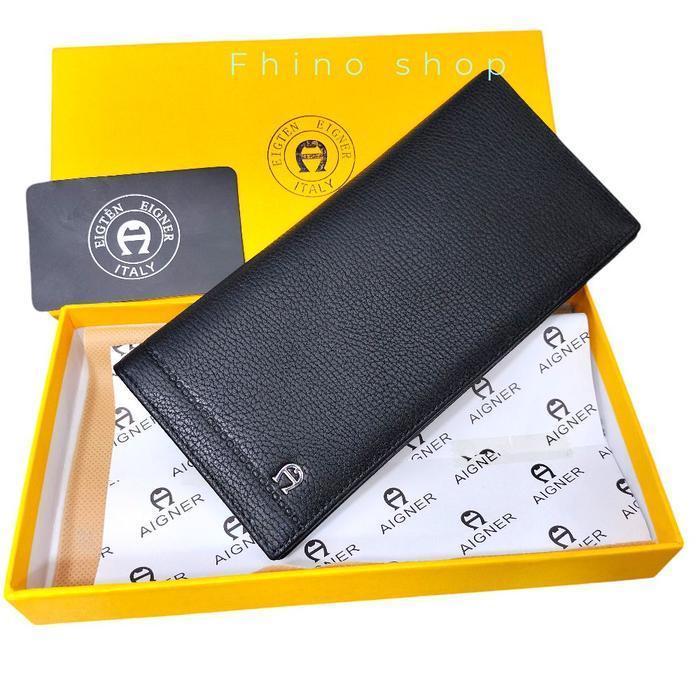 EIGTEN AIGNER Dompet panjang kulit asli original impor to Pria dan wanita / dompet Cowok model