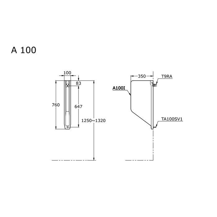 URINAL PARTITION TOTO A100 PARTISI SEKAT URINAL