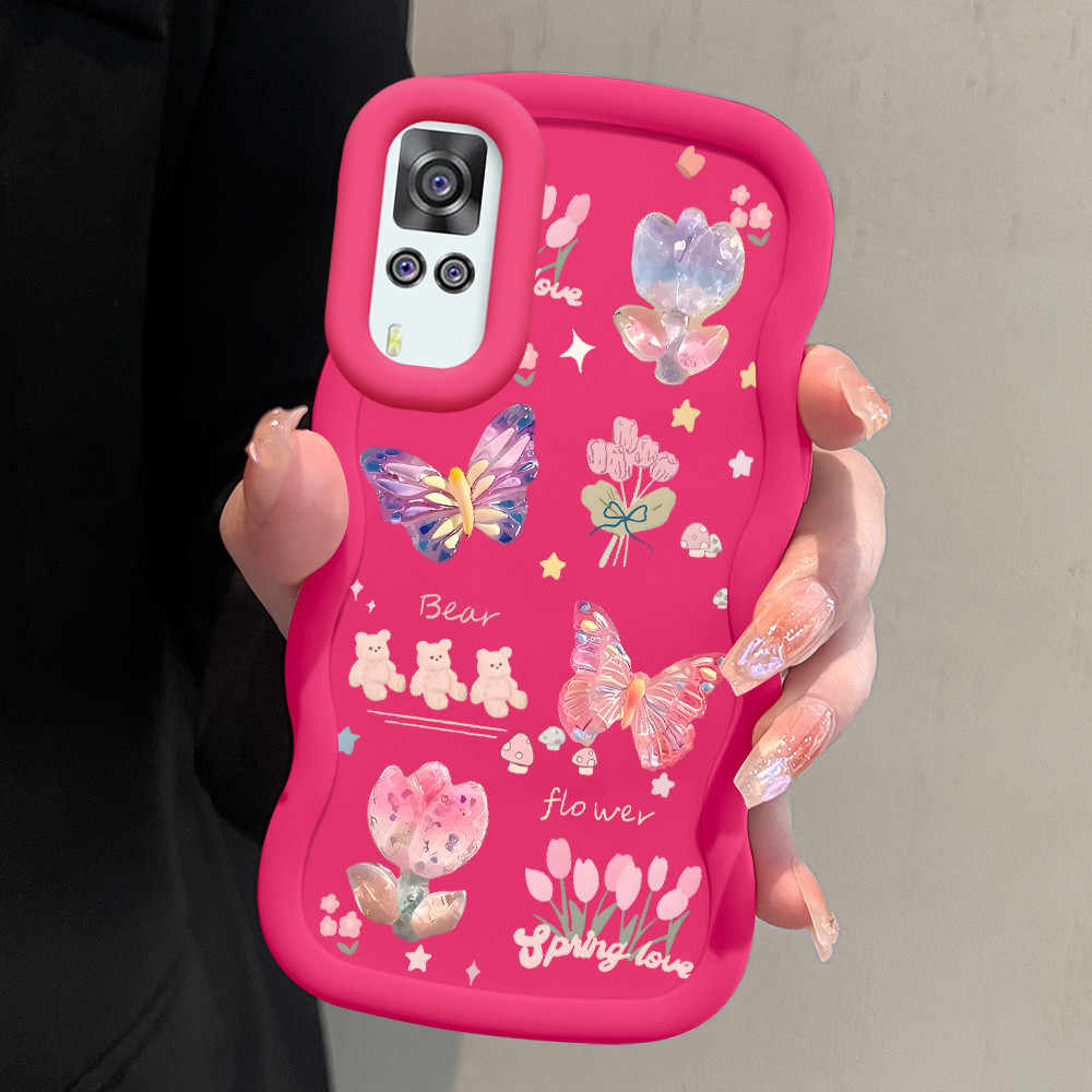Casing Hp Untuk VIVO Y31 Y51 Y51A Y53S 2020 2021 4G Case Softcase Kesing Soft Cassing Mode Kupu Bung