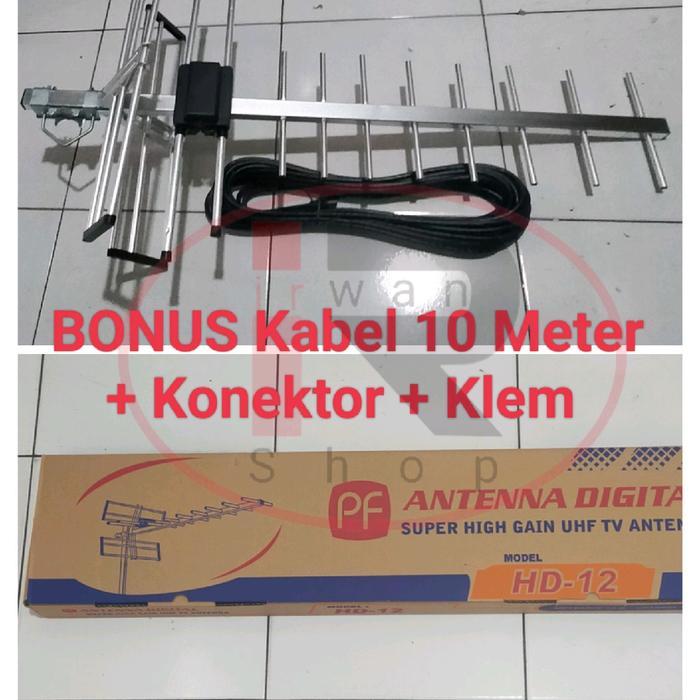 Antena TV PF HD12 Digital / Antena Tv Digital HD 12 + Kabel