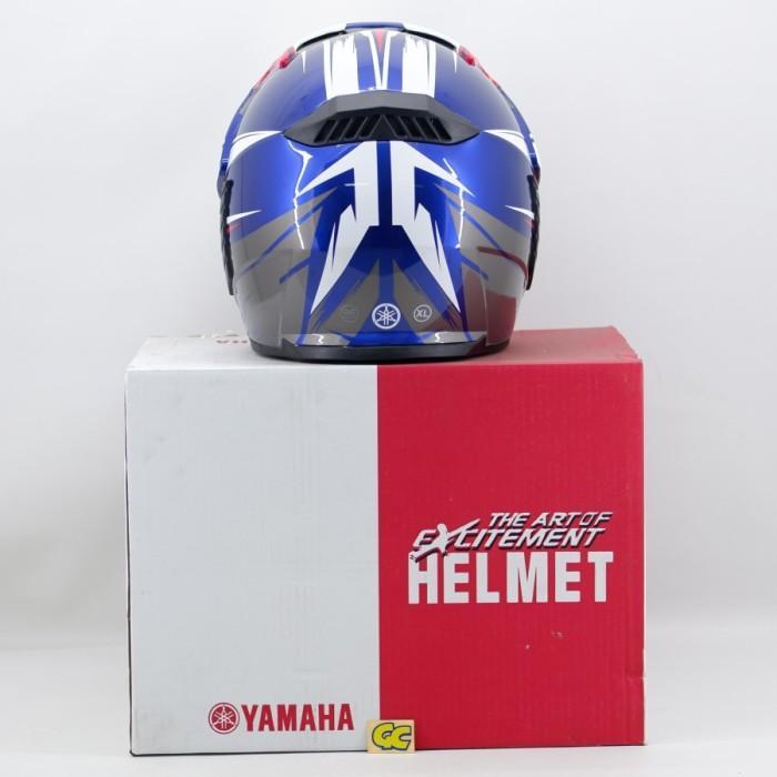 Helm Full Face Yamaha YFN6 MTX Blue Racing Dakar (Non Sun Visor)