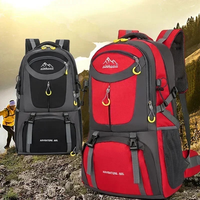 60L Sports Backpack Outdoor Backpacks Waterproof Sports Bags Camping Hiking Travel Rucksack Trekking