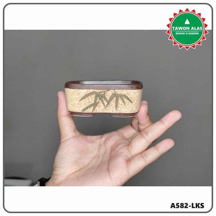 Little_Little_ Pot Keramik Bonsai Mame Shito Mini Kecil Small Kotak Segi Empat