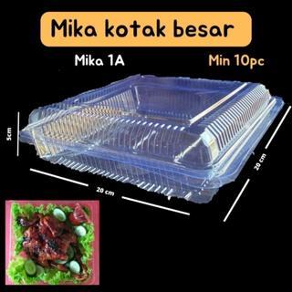 plastik mika kue ukuran 1A jumbo / mika kotak besar / box mika kue bolu besar (isi 20 )
