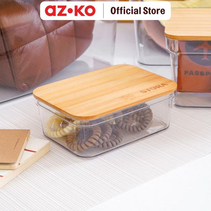STORA 1 LTR KOTAK PENYIMPANAN DENGAN TUTUP BAMBU