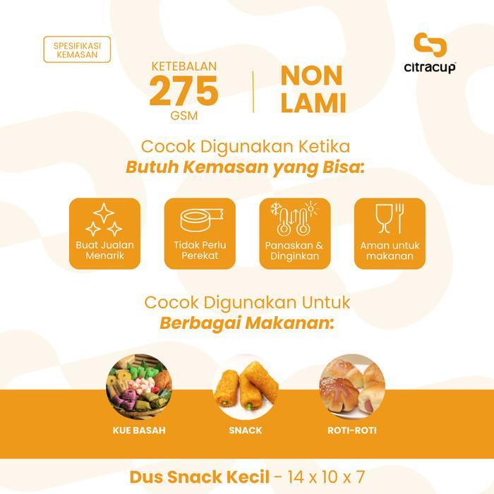 Thebest- Dus Snack Kraft 14x10x7/ box snack/ Dus Bolu/ dus donat/ dus kue/