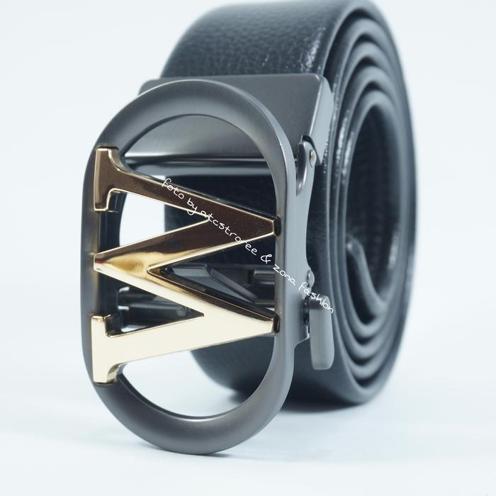 ikat pinggang pria model huruf W kulit