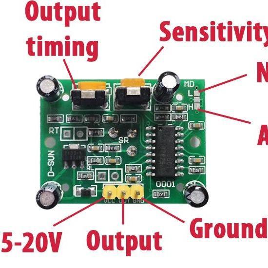 N3W HC SR 501 PIR Motion Detector Sensor Sensor gerak HC-SR 501 HC-SR501