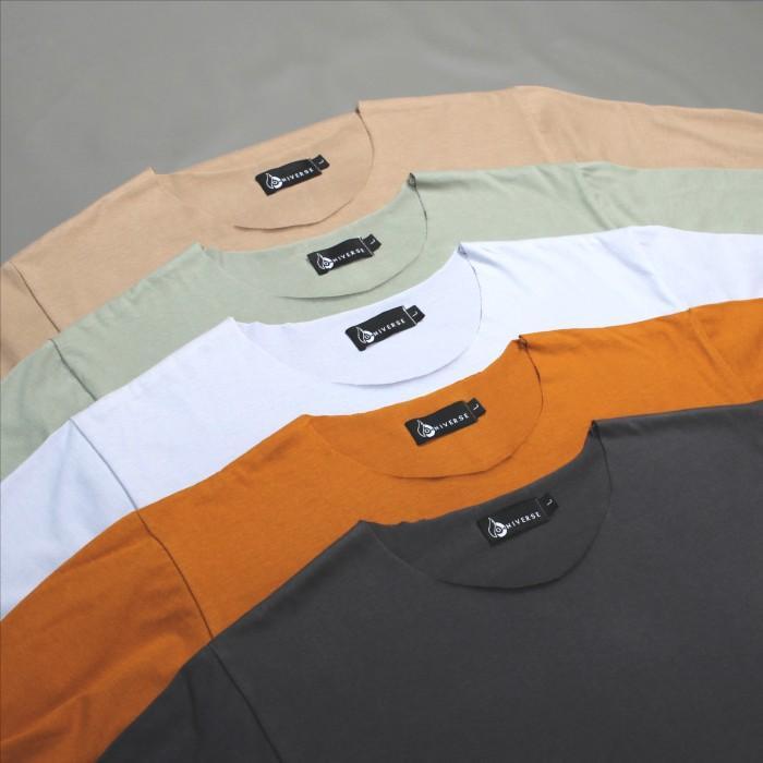 Thebest ZIMPLE UNFINISHED T-SHIRT kaos polos pria tanpa kerah