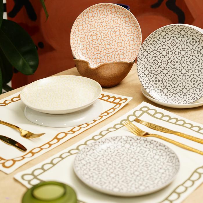 Carramica Piring Keramik Tegel Tales set