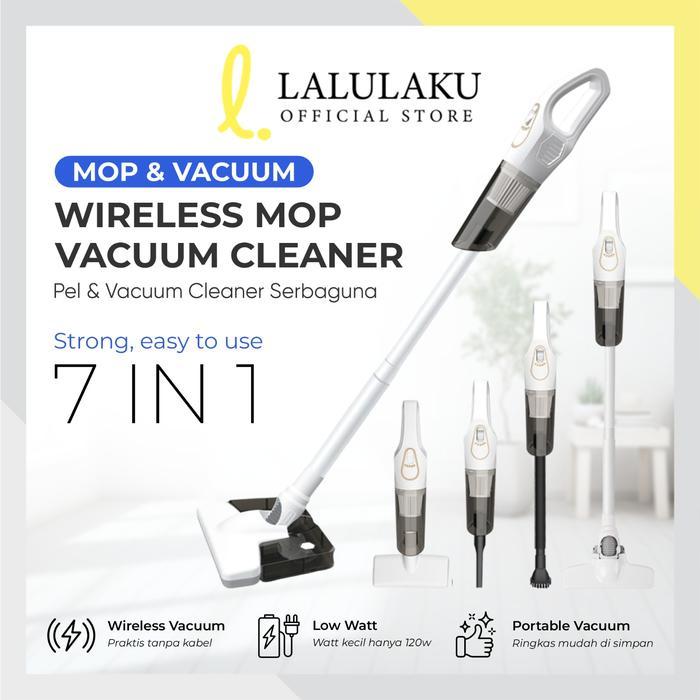TERLARIS Vacuum Mop Cleaner 7 IN 1 Penyedot Debu Portable Multifungsi / Alat Pel Lantai / Vakum