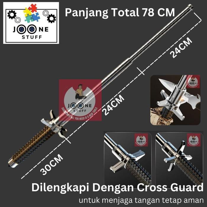 [COD] Baton Stick Security  Sword Viral Cross Guard 66cm - 78CM Terlaris Murah