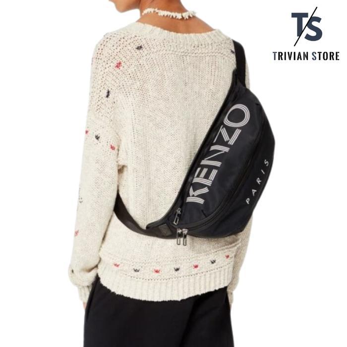 Tas Pinggang Pria Kenzo'S Men Waistbag Belt Bag Logo Paris Original