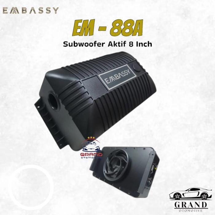 SUBWOOFER AKTIF 8 INCH 500 WATT EMBASSY EM-88A TERMURAH