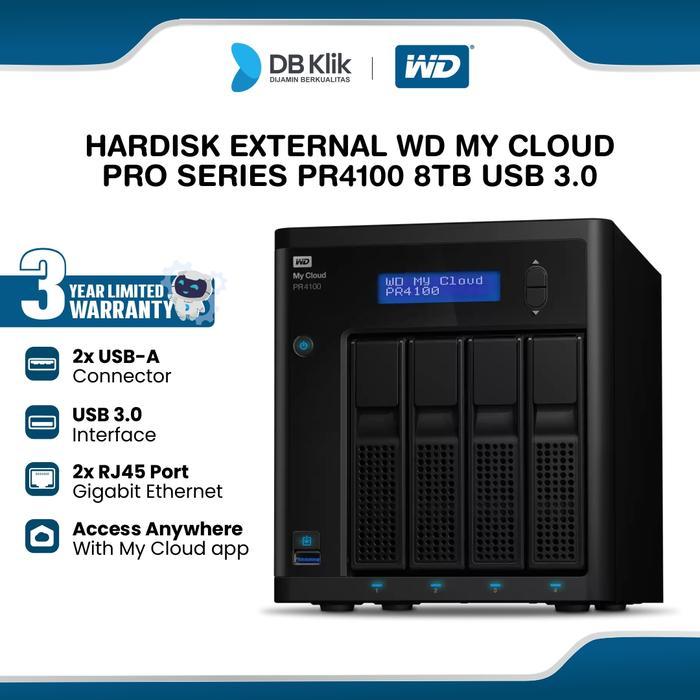 Harddisk External WD MY CLOUD PR4100 8TB USB 3.0 - MYCLOUD PR 4100 8TB