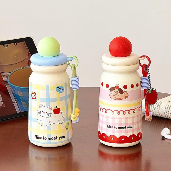 [MS] Botol Minum Anak 500 ml Stainless sus316 Tumbler Portable Tumblr Lucu Tahan Panas & Dingin
