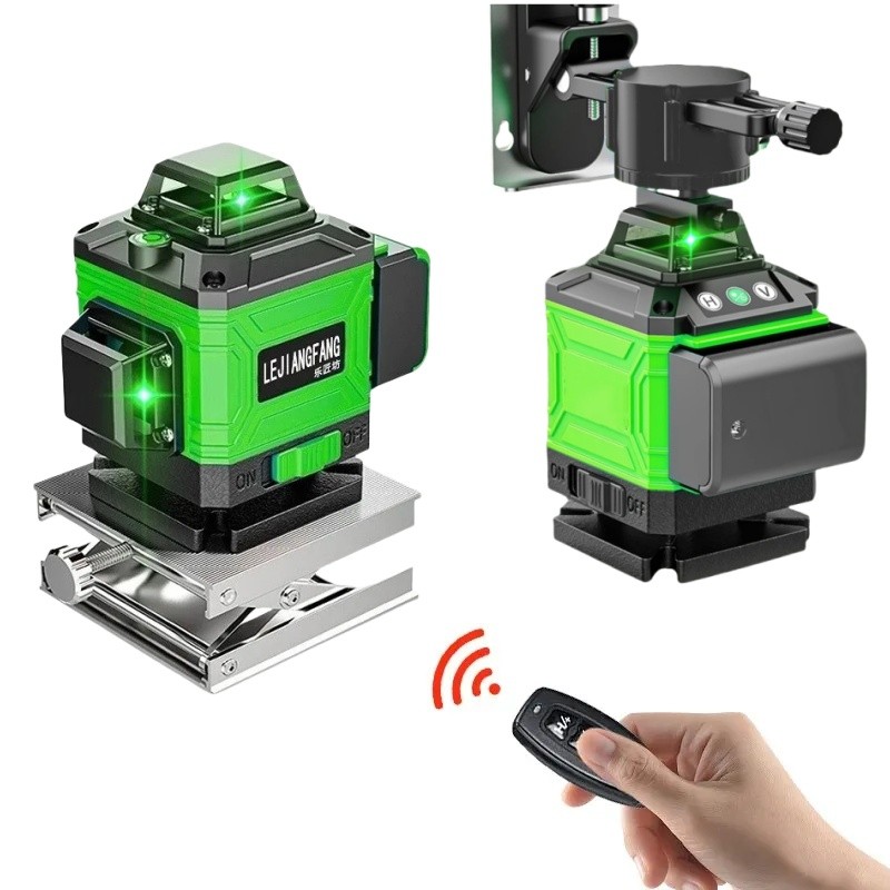 16 Lines Laser Level with Horizontal Green Light Level Meter Set for Outdoor Surveying Tools 360