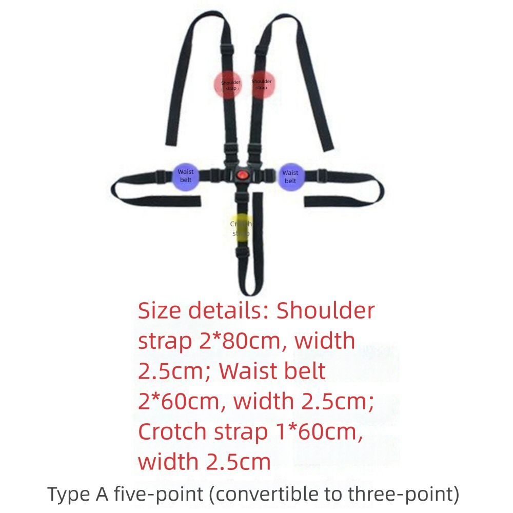 Safety Shoulder Pad Stroller Harness Strap Organizer Baby Stroller Seat Belt Crotch Pad Highchair