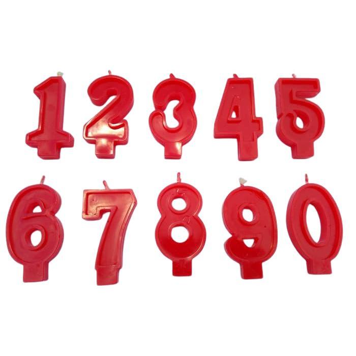 Lilin Ulang Tahun Angka 3 - Lilin Ultah - Lilin Angka - Lilin Merah
