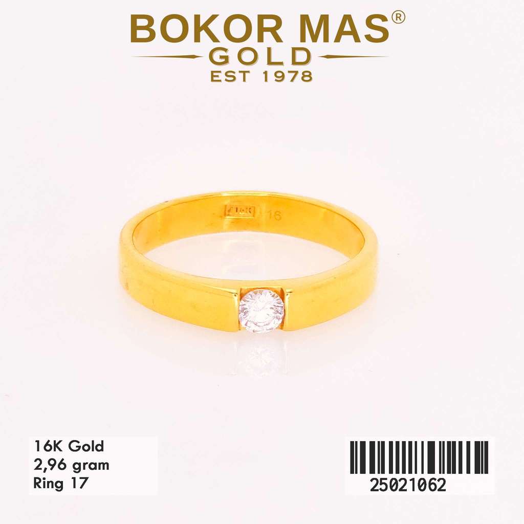 BokorMas Gold Cincin Nikah Permata Emas Asli Kadar 16K 25021062