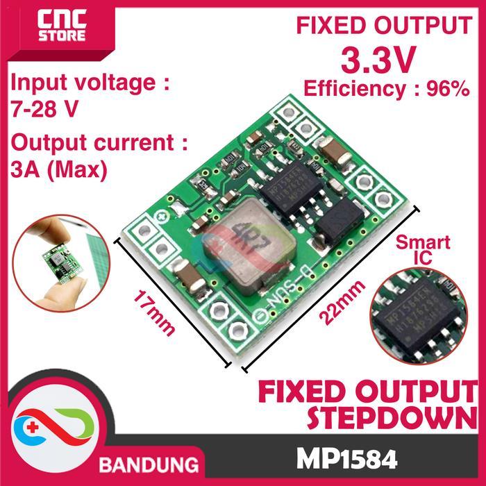 MP1584 SMALL FIXED OUTPUT STEP DOWN DC 3A 7V-28V TO 3.3V MODULE .
