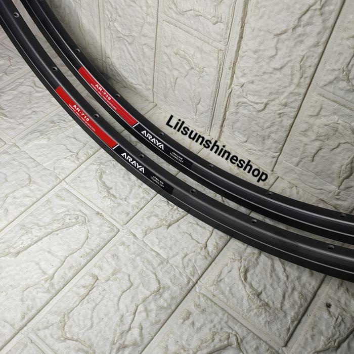 Velg Rim 700 ARAYA 700c AR-719 Double Wall ke Line 32H FV BLACK