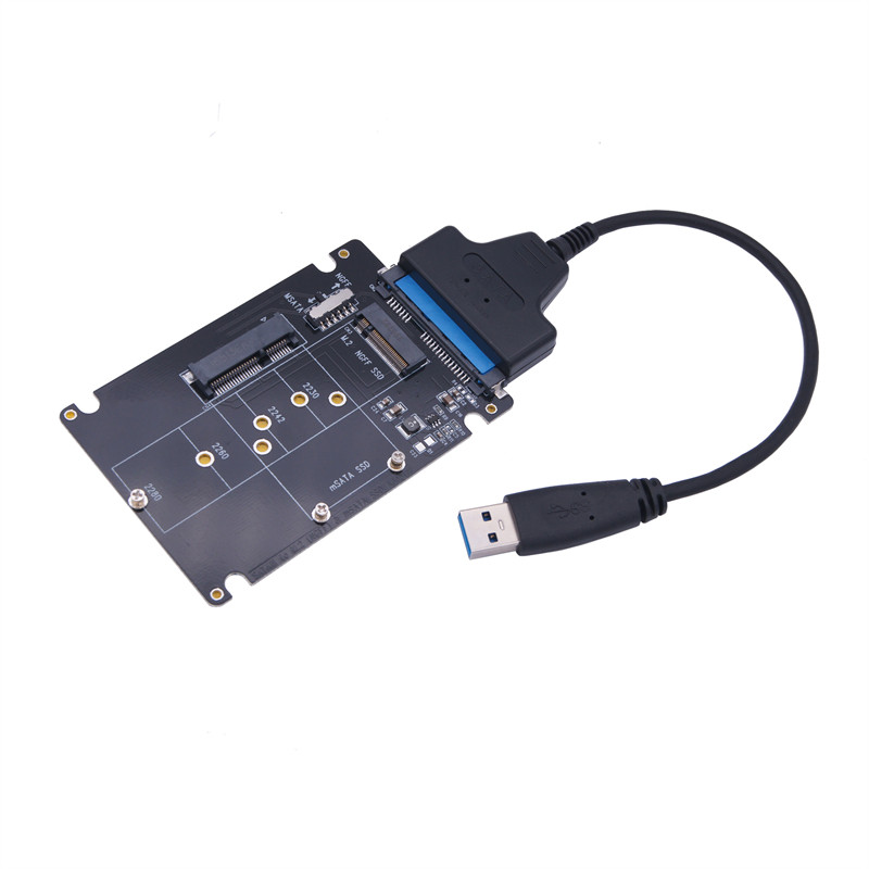 mSATA M2 USB Adapter Case SSD Externo USB 3.0 M.2 to USB mSATA SSD M2 SSD to USB3.0 Converter Riser