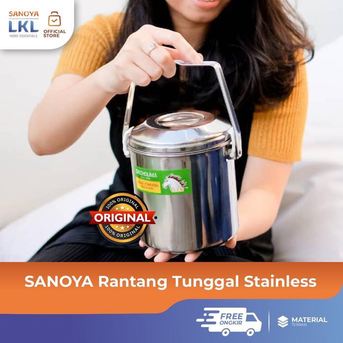 SANOYA Rantang Tunggal Stainless Pakai Kunci 10 & 12 CM Rantang Stainless Serba Guna