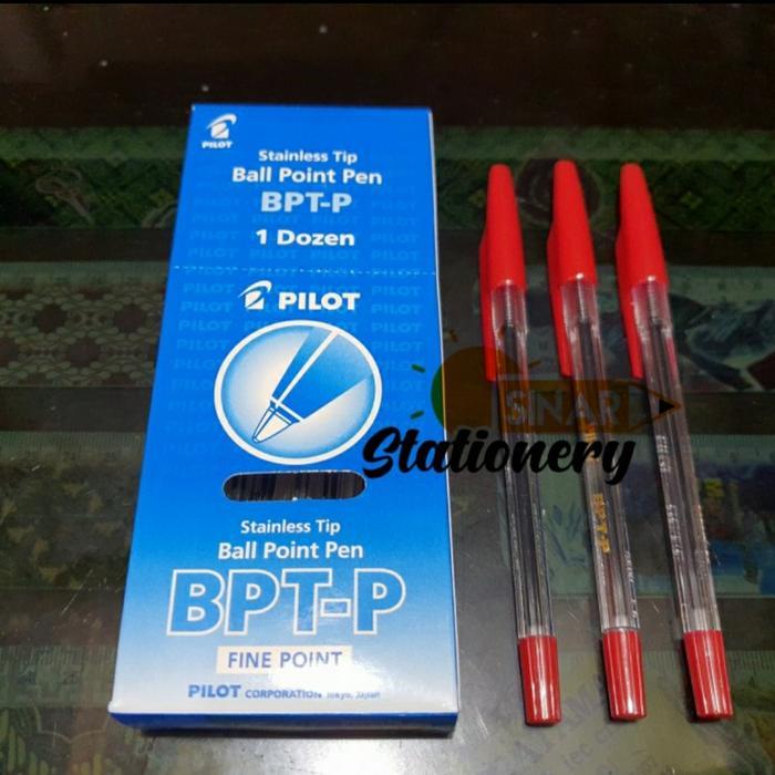 Pulpen Bptp Pilot 1Pak Isi 12Pc Merah