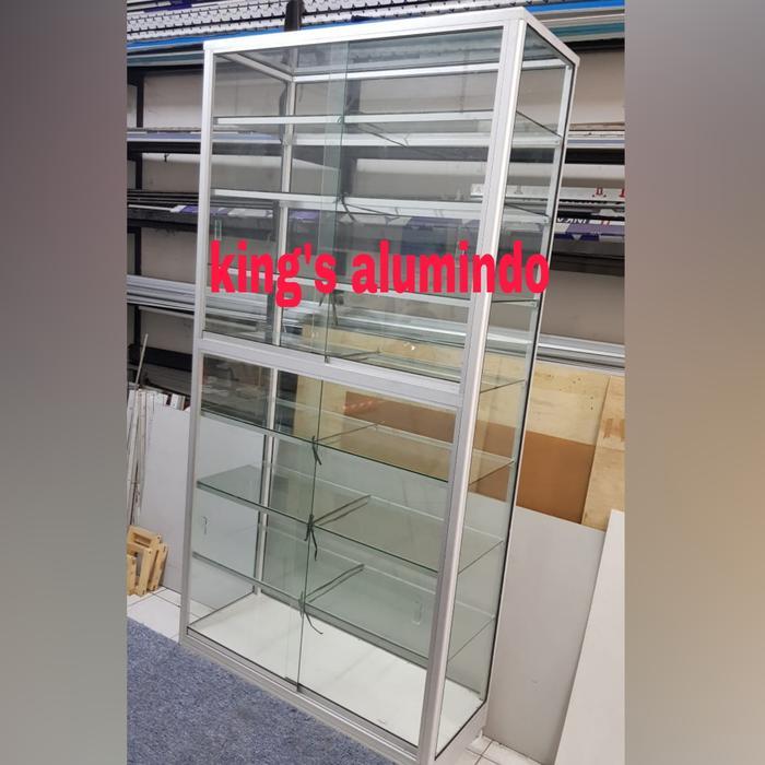 TERBARU! etalase / etalase kaca / lemari kaca / etalase kaca 2 meter / etalase kaca aluminium