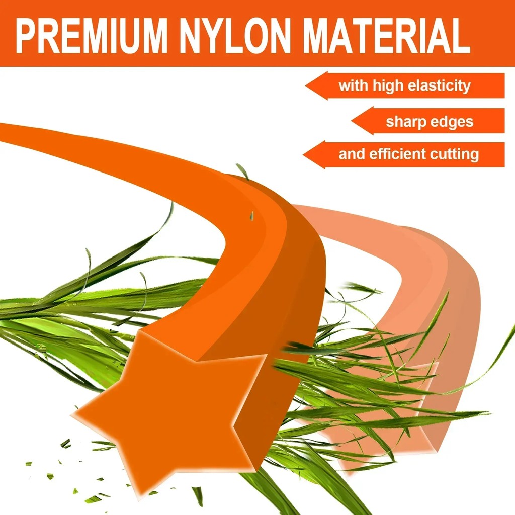 3.0mm/4.0mmBrush Cutter Sharp Rope Grass Mower Pentagram Nylon Mowing Trimmer Line Trimmer Head